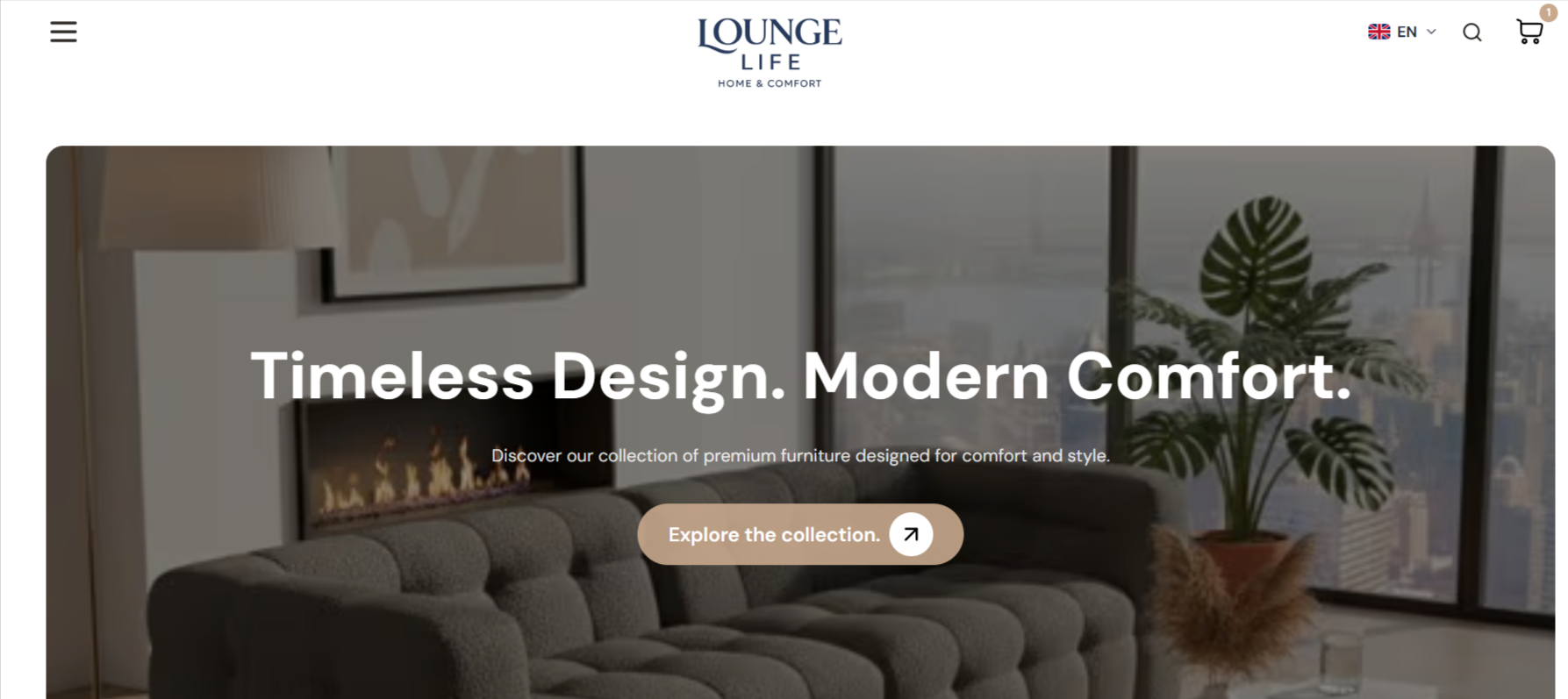 Lounge Life furniture e-commerce Next.js Medusa.js built by Taiwan Web Designs